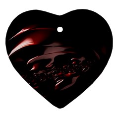 Fractal Mathematics Abstract Heart Ornament (Two Sides)