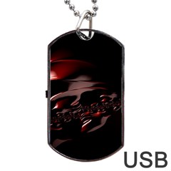 Fractal Mathematics Abstract Dog Tag USB Flash (One Side)