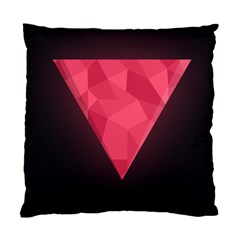 Geometric Triangle Pink Standard Cushion Case (one Side) by Nexatart