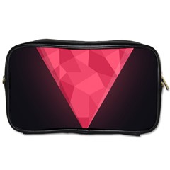 Geometric Triangle Pink Toiletries Bags by Nexatart