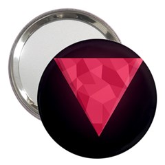 Geometric Triangle Pink 3  Handbag Mirrors by Nexatart