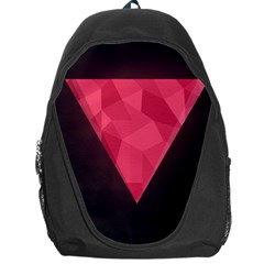 Geometric Triangle Pink Backpack Bag by Nexatart