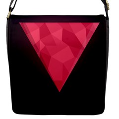 Geometric Triangle Pink Flap Messenger Bag (s) by Nexatart