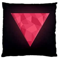 Geometric Triangle Pink Standard Flano Cushion Case (two Sides)