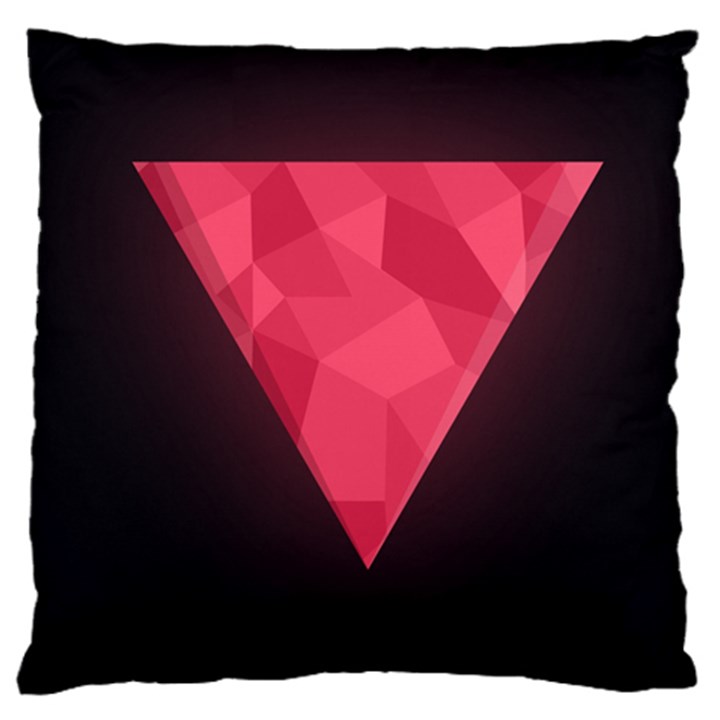 Geometric Triangle Pink Standard Flano Cushion Case (Two Sides)