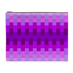 Geometric Cubes Pink Purple Blue Cosmetic Bag (xl)