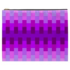 Geometric Cubes Pink Purple Blue Cosmetic Bag (xxxl) 