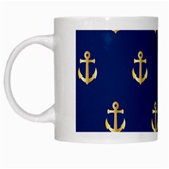 Gold Anchors Background White Mugs by Nexatart