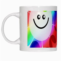 Happy Flowers White Mugs