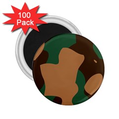 Military Camouflage 2 25  Magnets (100 Pack)  by Nexatart