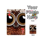 Owl Coffee Art Playing Cards 54 (Mini)  Front - Heart2