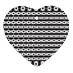 Pattern Background Texture Black Heart Ornament (two Sides)