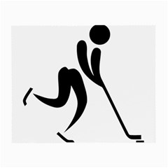 Ice Hockey Pictogram Small Glasses Cloth