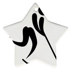 Ice Hockey Pictogram Star Ornament (Two Sides)