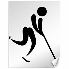 Ice Hockey Pictogram Canvas 18  x 24  