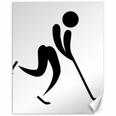 Ice Hockey Pictogram Canvas 11  x 14  