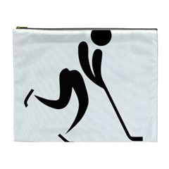 Ice Hockey Pictogram Cosmetic Bag (XL)