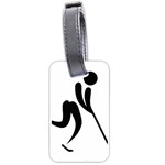 Ice Hockey Pictogram Luggage Tags (One Side)  Front