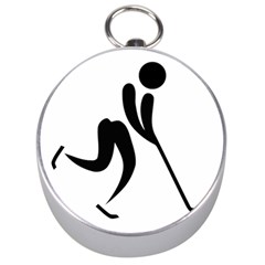 Ice Hockey Pictogram Silver Compasses