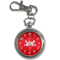 Red Bokeh Christmas Background Key Chain Watches by Nexatart