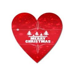 Red Bokeh Christmas Background Heart Magnet by Nexatart