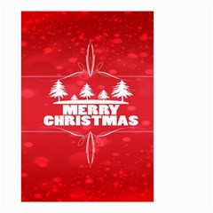 Red Bokeh Christmas Background Small Garden Flag (two Sides) by Nexatart