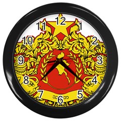 State Seal Of Myanmar Wall Clocks (black)