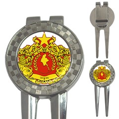 State Seal Of Myanmar 3-in-1 Golf Divots