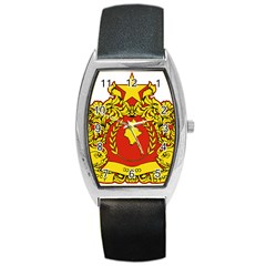 State Seal Of Myanmar Barrel Style Metal Watch