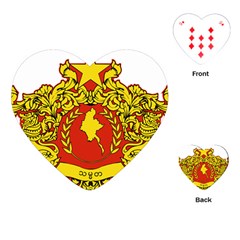 State Seal Of Myanmar Playing Cards (heart) 