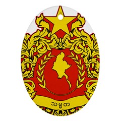 State Seal Of Myanmar Oval Ornament (two Sides)