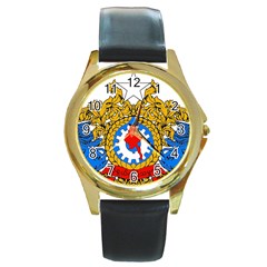 State Seal Of Burma, 1974-2008 Round Gold Metal Watch