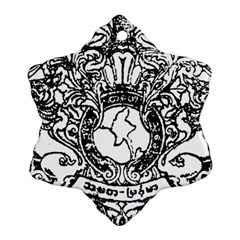 State Seal Of Burma, 1948-1974 Snowflake Ornament (two Sides)