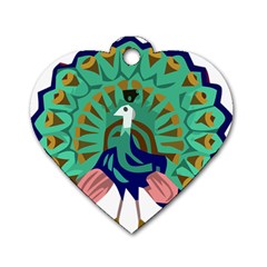 Burma Green Peacock National Symbol  Dog Tag Heart (one Side) by abbeyz71