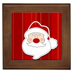 Santa Claus Xmas Christmas Framed Tiles by Nexatart