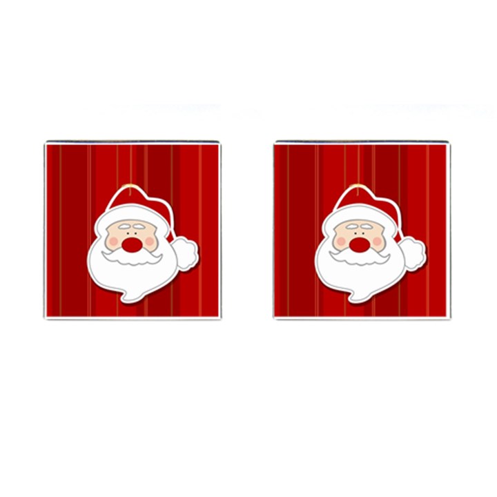 Santa Claus Xmas Christmas Cufflinks (Square)