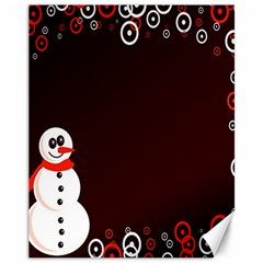 Snowman Holidays, Occasions, Christmas Canvas 11  X 14   by Nexatart