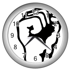 Skeleton Right Hand Fist Raised Fist Clip Art Hand 00wekk Clipart Wall Clocks (silver)  by Foxymomma