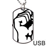 Skeleton Right Hand Fist Raised Fist Clip Art Hand 00wekk Clipart Dog Tag USB Flash (One Side) Front