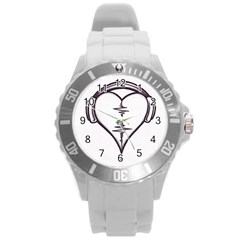 Audio Heart Tattoo Design By Pointofyou Heart Tattoo Designs Home R6jk1a Clipart Round Plastic Sport Watch (l)