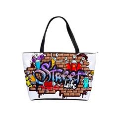 Graffiti Word Characters Composition Decorative Urban World Youth Street Life Art Spraycan Drippy Bl Shoulder Handbags by Foxymomma