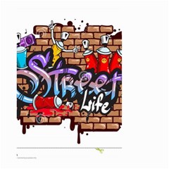 Graffiti Word Characters Composition Decorative Urban World Youth Street Life Art Spraycan Drippy Bl Small Garden Flag (two Sides) by Foxymomma
