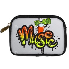 Graffiti Word Character Print Spray Can Element Player Music Notes Drippy Font Text Sample Grunge Ve Digital Camera Cases by Foxymomma
