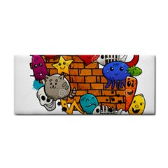 Graffiti Characters Flat Color Concept Cartoon Animals Fruit Abstract Around Brick Wall Vector Illus Cosmetic Storage Cases by Foxymomma