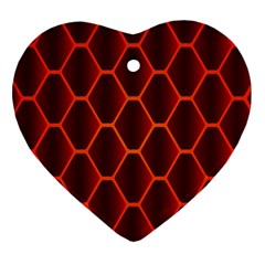 Snake Abstract Pattern Heart Ornament (two Sides) by Nexatart