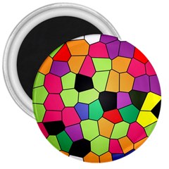 Stained Glass Abstract Background 3  Magnets by Nexatart