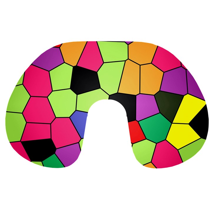 Stained Glass Abstract Background Travel Neck Pillows