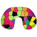 Stained Glass Abstract Background Travel Neck Pillows Back