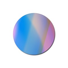 Twist Blue Pink Mauve Background Rubber Round Coaster (4 pack) 