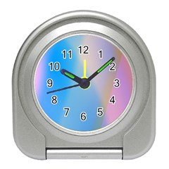 Twist Blue Pink Mauve Background Travel Alarm Clocks